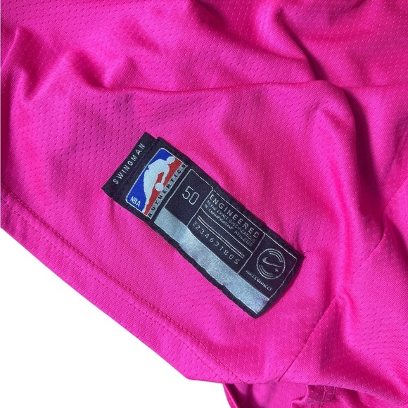 NBA Miami Heat Mens Pink Jersey Tyler Herro 14 Nike Vice Basketball Swingman - Picture 6 of 6